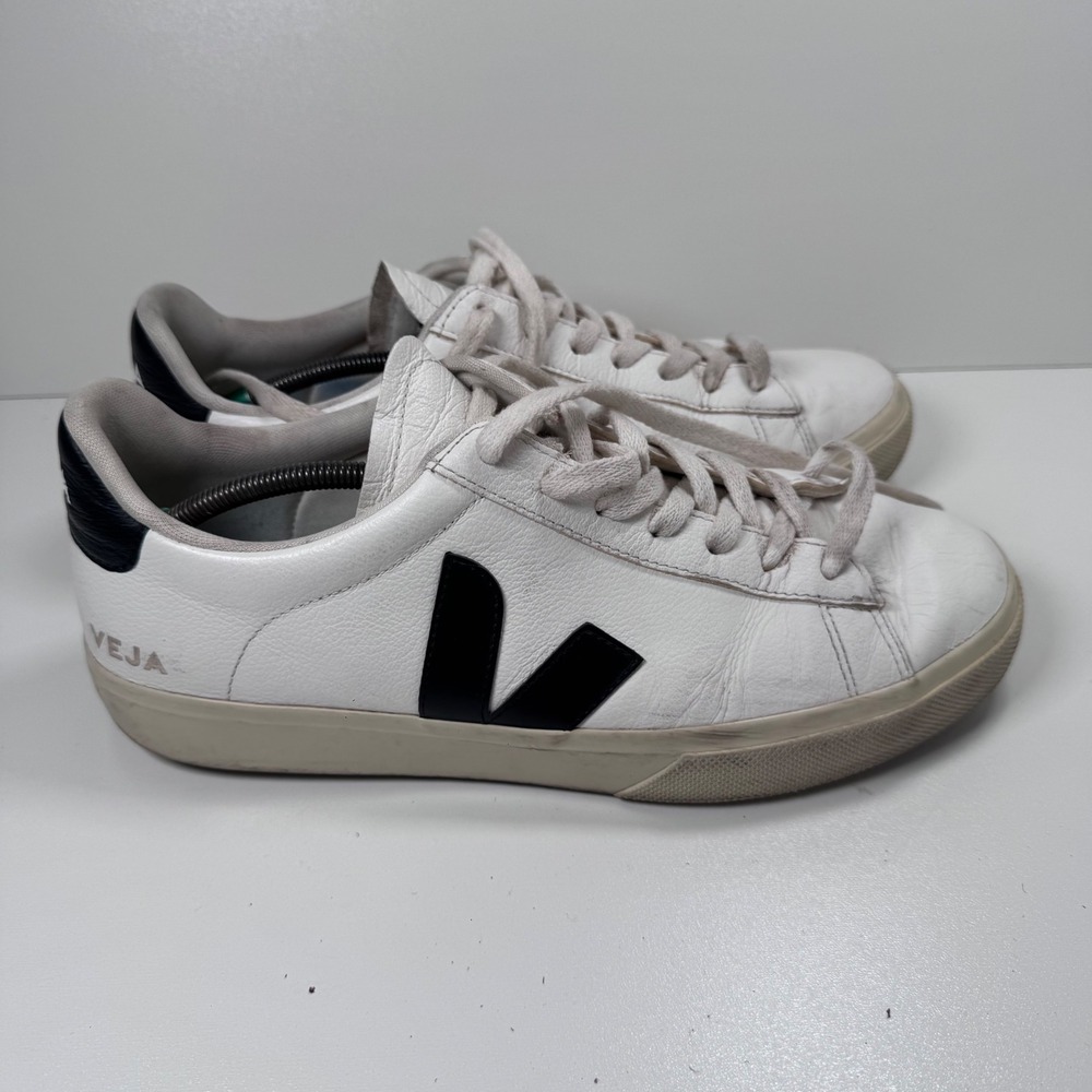Veja‎ Campo Leather White Black Men's Sneaker 9.5 42.5 Casual Sustainable Brazil